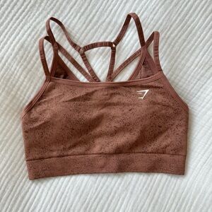 Gymshark M Adapt Fleck Seamless Sports Bra | Sandstone Brown